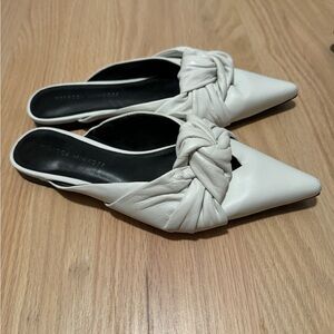 White leather Rebecca minkoff mule